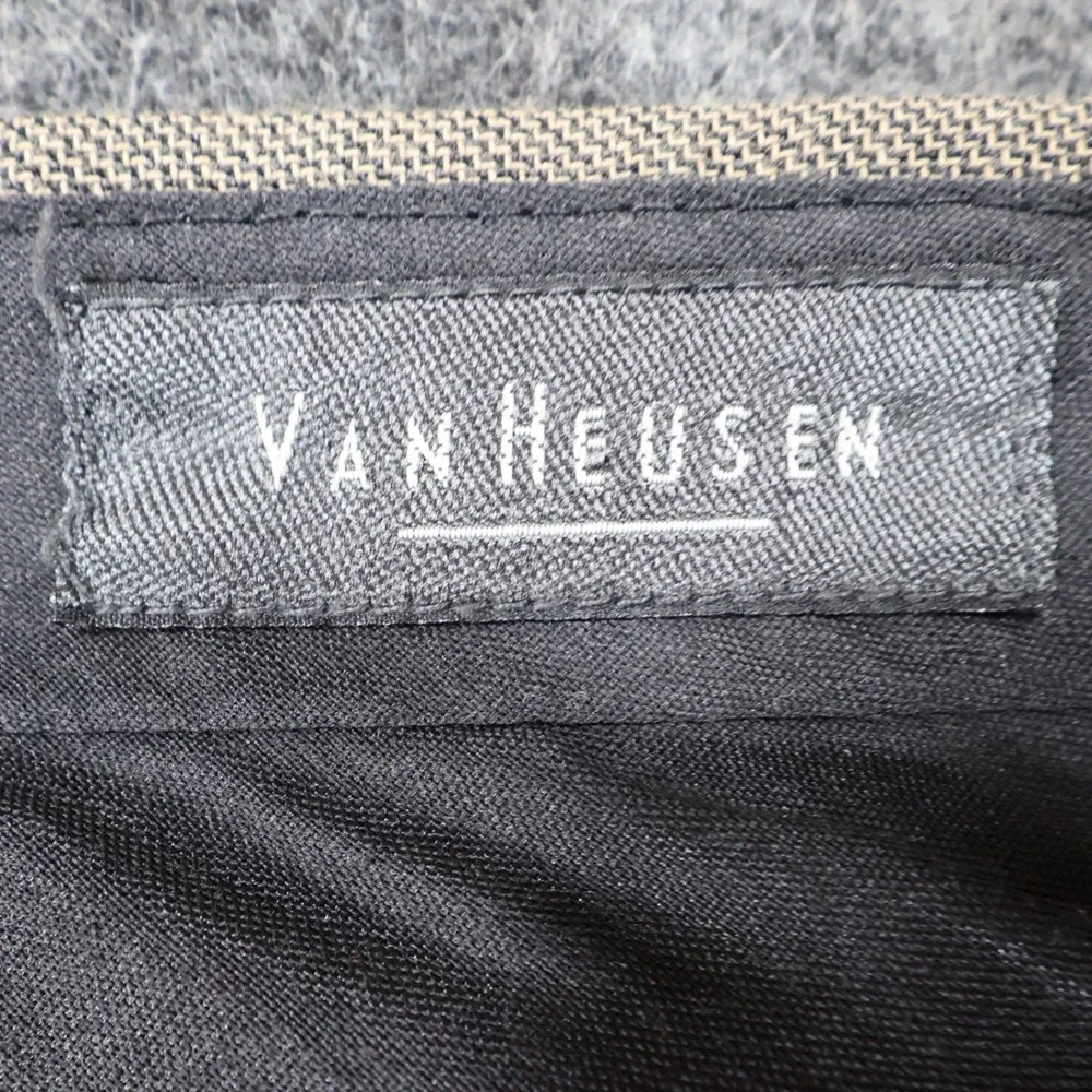 Van Heusen Dress Pants Mens 38x30 Brown Rayon Polyester Pleated Relaxed Slacks